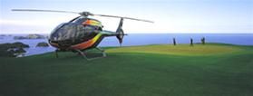 Helicopter at Kauri Cliffs