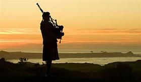 The Lone Piper at Spanish Bay